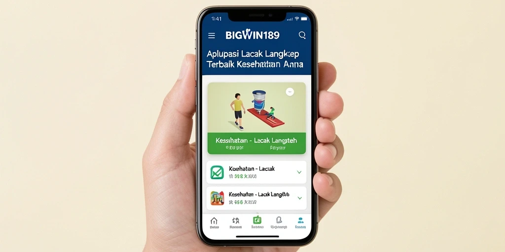 Tampilan antarmuka aplikasi Lacak Langkah BIGWIN189 yang intuitif.