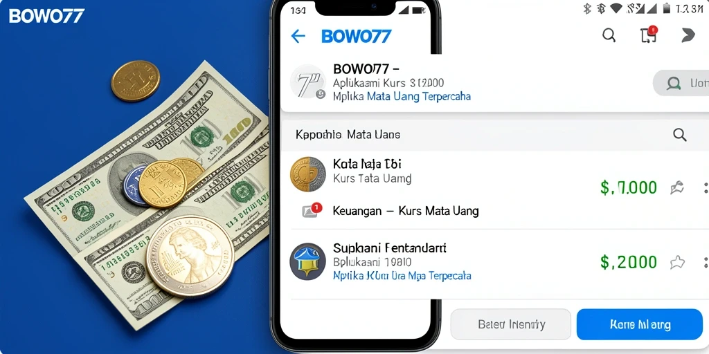 Tampilan antarmuka BOWO77 yang memudahkan konversi mata uang.