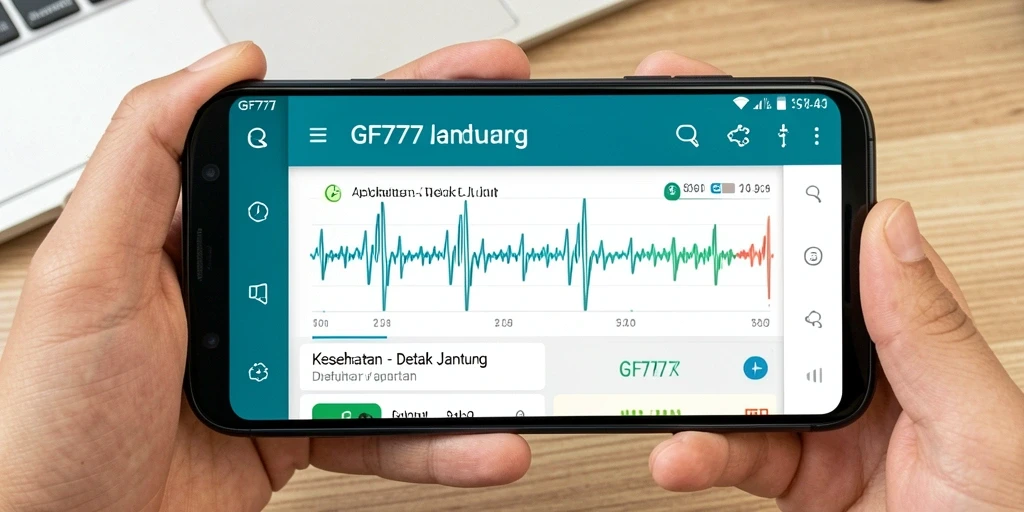 Tampilan antarmuka aplikasi pemantauan detak jantung yang intuitif.