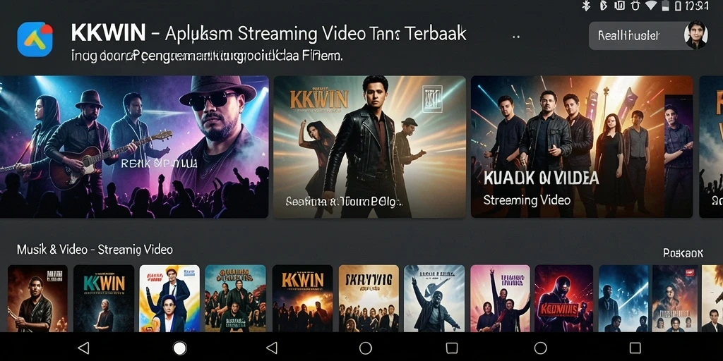 Tampilan antarmuka <strong>KKWIN</strong> yang modern dan fungsional untuk Streaming Video.