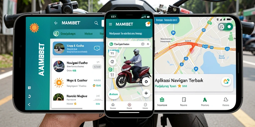 Antarmuka MAMIBET menampilkan rute dan informasi cuaca secara jelas.