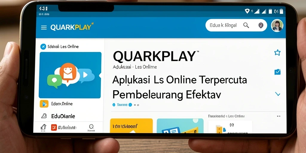 Tampilan antarmuka aplikasi QUARKPLAY yang intuitif dan menarik.