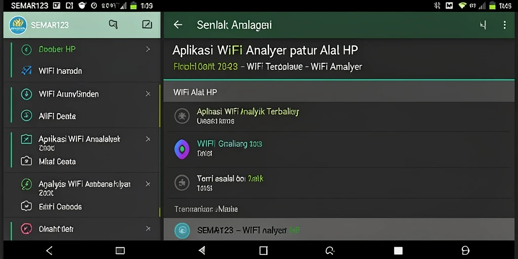 Tampilan utama SEMAR123 yang menampilkan analisis jaringan Wi-Fi secara jelas.