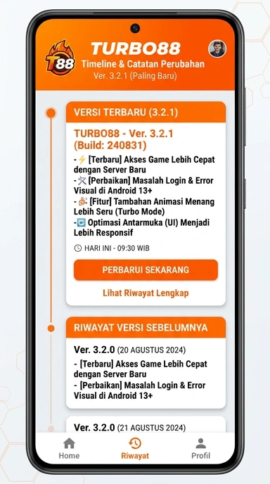 Riwayat Versi turbo88 untuk Pengguna Android